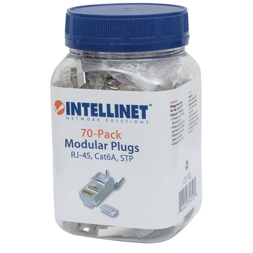 Wtyk Intellinet RJ45 8P/8C STP Cat.6a drut / linka 70szt. - 1529317