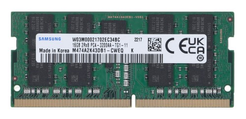 Samsung SO-DIMM ECC 16GB DDR4 2Rx8 3200MHz PC4-25600 M474A2K43DB1-CWE - 1325071