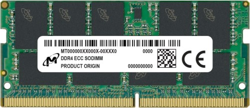 Micron SODIMM ECC 16GB DDR4 2Rx8 2666MHz PC4-21300 MTA18ASF2G72AZ-2G6 - 1492552