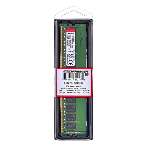 Kingston UDIMM ECC 8GB DDR4 1Rx8 Hynix D 2666MHz PC4-21300 KSM26ES8/8HD - 1430485