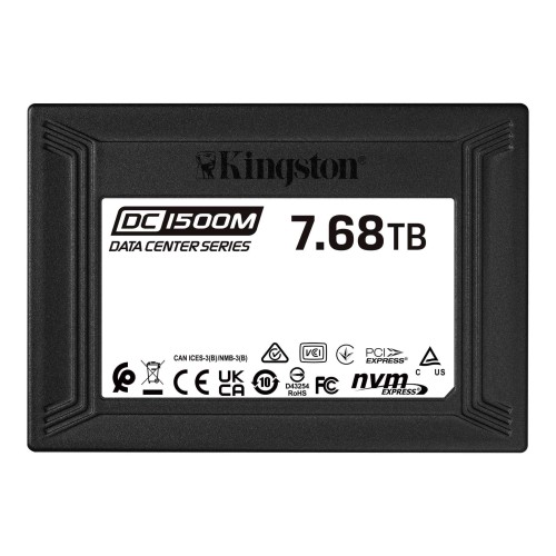 Dysk SSD Kingston DC1500M 7,68TB U.2 2,5" NVMe PCIe Gen3 x4 (3100/2700MB/s) - 1391237