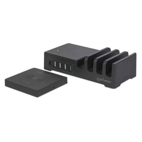 Stacja ładująca Manhattan 5-Portowa + Qi 10W - 966731