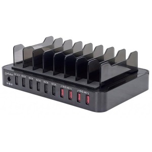 Stacja ładująca Manhattan 10-portowa USB 8 slotów