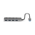 Hub USB 3.0 LINDY On/Off Switches 4 Port szary - 1524963