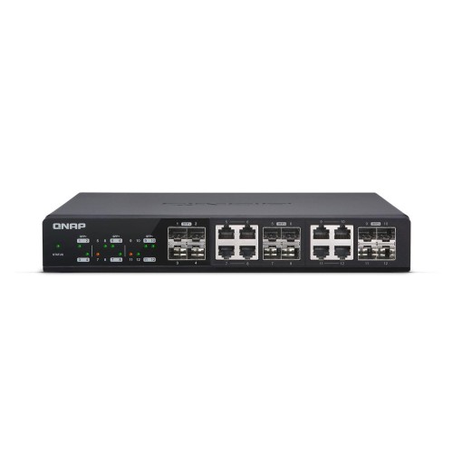 Switch zarządzalny QNAP QSW-M1208-8C 4x 10GbE SFP+ 8x 10GbE SFP+/RJ45 combo - 1529494