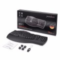 Klawiatura bezprzewodowa Perixx PERIBOARD-612 Mac i Windows 2,4 GHz i Bluetooth Ergonomic czarna - 1405823