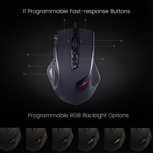 Mysz przewodowa Perixx MX-2000 laser avago 9500 5600dpi Gaming