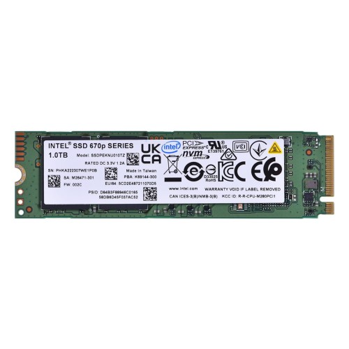 Intel SSD 670p Series (1.0TB, M.2 80mm PCIe 3.0 x4) - 1391651