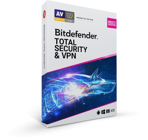 Licencja Bitdefender Total Security + VPN ESD 10 stan/12m - 1545420