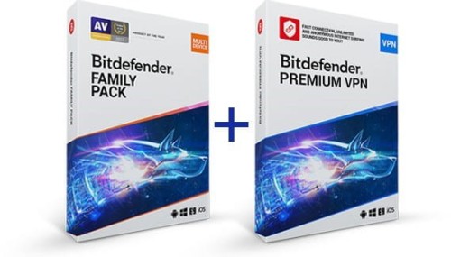 Licencja Bitdefender Family Pack + VPN EDS 10 stan/12m - 1545421