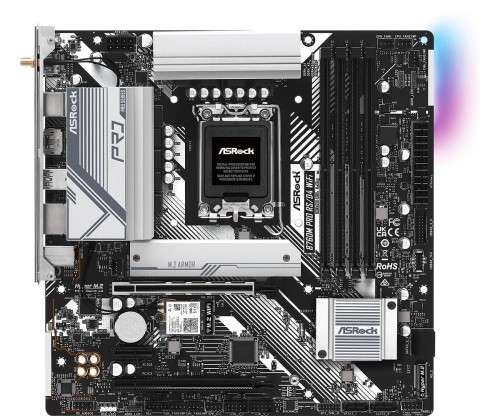 Płyta ASRock B760M PRO RS/D4 WIFI /B760/DDR4/SATA3/M.2/USB3.1/WiFi/BT/PCIe5.0/s.1700/mATX - 1430214