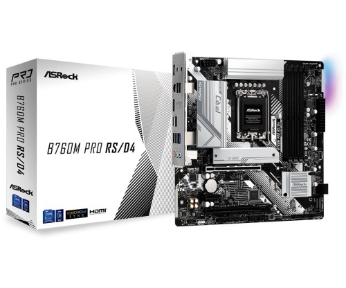 Płyta ASRock B760M PRO RS/D4 /B760/DDR4/SATA3/M.2/USB3.1/PCIe5.0/s.1700/mATX - 1430198