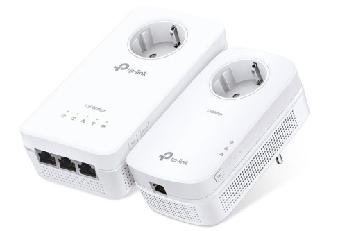 Zestaw 2 transmiterów sieć AV1200 z pkt.dost WiFi TP-LINK 3xGigabit RJ45 TL-WPA8630P KIT z gniazd. elekt (Powerline 2szt. w kpl) - 666603
