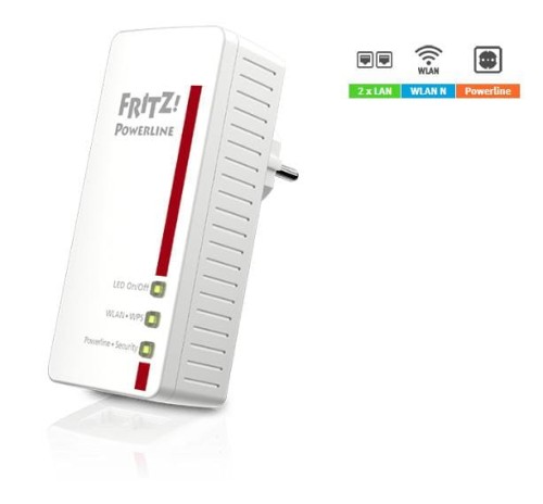 Adapter FRITZ! Powerline 540E WiFi N300 2xRJ45 - 980525