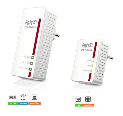 Adapter FRITZ! Powerline 540E SET WiFi N300 (540E + 510E) - 980526