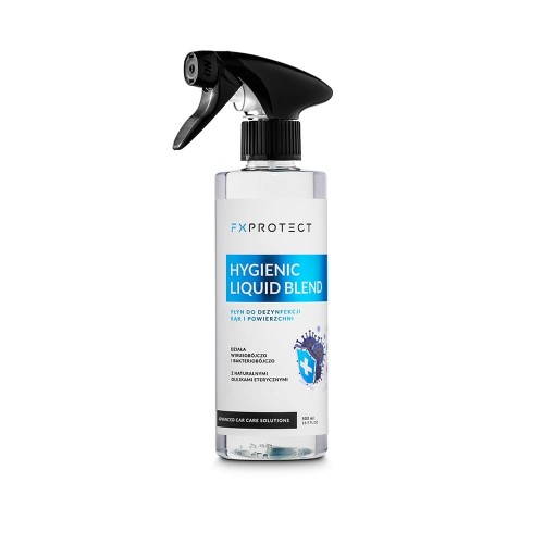 FX Protect HYGIENIC LIQUID BLEND - płyn do dezynfekcji rąk i powierzchni. Z naturalnymi olejkami eterycznymi. 500ml - 1040112