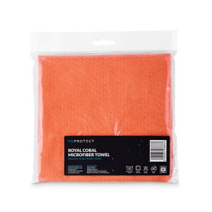 FX Protect ROYAL CORAL 40x40cm 320gsm - bezkrawędziowa mikrofibra, splot perłowy, do docierania powłok/past/czyszczenie wnętrz