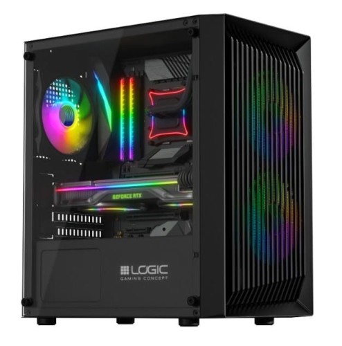 Obudowa LOGIC ATOS ARGB mATX/mITX Mini USB 3.0 Black bez zasilacza - 1459700