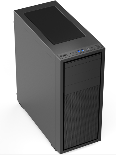 GEMBIRD OBUDOWA FORNAX K500 MIDI-TOWER (2X USB 3.0, 1X USB TYP-C, CZYTNIK KART, HD AUDIO) CZARNA - 1503139