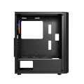 GEMBIRD OBUDOWA FORNAX 400X MIDI-TOWER (2X USB 3.0, 1X USB 2.0, HD AUDIO, SZKLANY PANEL BOCZNY, PODŚWIETLENIE ARGB) CZARNA - 1606862