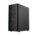 GEMBIRD OBUDOWA FORNAX 400X MIDI-TOWER (2X USB 3.0, 1X USB 2.0, HD AUDIO, SZKLANY PANEL BOCZNY, PODŚWIETLENIE ARGB) CZARNA - 1606859