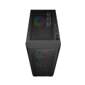 GEMBIRD OBUDOWA FORNAX 400X MIDI-TOWER (2X USB 3.0, 1X USB 2.0, HD AUDIO, SZKLANY PANEL BOCZNY, PODŚWIETLENIE ARGB) CZARNA - 1606858