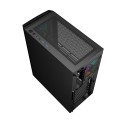 GEMBIRD OBUDOWA FORNAX 400X MIDI-TOWER (2X USB 3.0, 1X USB 2.0, HD AUDIO, SZKLANY PANEL BOCZNY, PODŚWIETLENIE ARGB) CZARNA - 1606861
