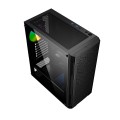 GEMBIRD OBUDOWA FORNAX 400X MIDI-TOWER (2X USB 3.0, 1X USB 2.0, HD AUDIO, SZKLANY PANEL BOCZNY, PODŚWIETLENIE ARGB) CZARNA - 1606856