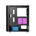 GEMBIRD OBUDOWA FORNAX 400X MIDI-TOWER (2X USB 3.0, 1X USB 2.0, HD AUDIO, SZKLANY PANEL BOCZNY, PODŚWIETLENIE ARGB) CZARNA - 1606863