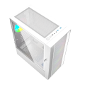 GEMBIRD OBUDOWA FORNAX 4000W MIDI-TOWER (2X USB 3.0, 1X USB 2.0, HD AUDIO, SZKLANY PANEL BOCZNY, PODŚWIETLENIE ARGB) BIAŁA - 1503134