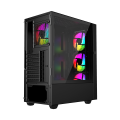 GEMBIRD OBUDOWA FORNAX 4000 MIDI-TOWER (2X USB 3.0, 1X USB 2.0, HD AUDIO, SZKLANY PANEL BOCZNY, PODŚWIETLENIE ARGB) CZARNA - 1503125