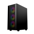 GEMBIRD OBUDOWA FORNAX 4000 MIDI-TOWER (2X USB 3.0, 1X USB 2.0, HD AUDIO, SZKLANY PANEL BOCZNY, PODŚWIETLENIE ARGB) CZARNA - 1503121
