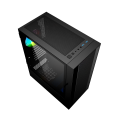 GEMBIRD OBUDOWA FORNAX 4000 MIDI-TOWER (2X USB 3.0, 1X USB 2.0, HD AUDIO, SZKLANY PANEL BOCZNY, PODŚWIETLENIE ARGB) CZARNA - 1503123