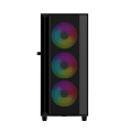 GEMBIRD OBUDOWA FORNAX 4000 MIDI-TOWER (2X USB 3.0, 1X USB 2.0, HD AUDIO, SZKLANY PANEL BOCZNY, PODŚWIETLENIE ARGB) CZARNA - 1503120