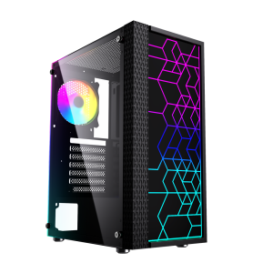 GEMBIRD OBUDOWA FORNAX 2500 MIDI-TOWER (1X USB 3.0, 2X USB 2.0, HD AUDIO, SZKLANY PANEL BOCZNY) CZARNA