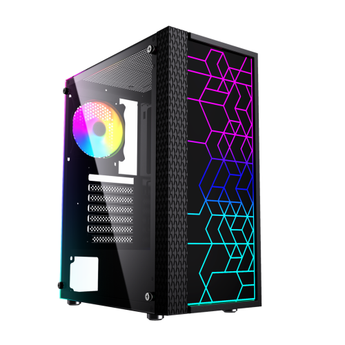 GEMBIRD OBUDOWA FORNAX 2500 MIDI-TOWER (1X USB 3.0, 2X USB 2.0, HD AUDIO, SZKLANY PANEL BOCZNY) CZARNA - 1503109