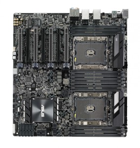 ASUS WS C621E SAGE Intel C621, 2x Socket P (LGA 3647), 12x EEB Workstation DDR4 2933 RDIMM/LRDIMM, Aspeed AST2500 with 64 MB VRAM , 7x PCIe 3.0, 10 x SATA, 4x U.2, 1x M.2 Socket 3, 2x 1Gb I210-AT,  Re