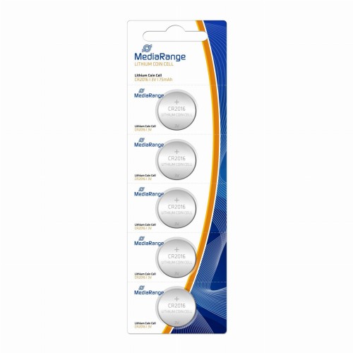Baterie litowe MediaRange MRBAT136 Coin Cells, CR2016|3V, Pack 5 - 969474