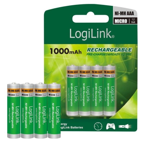 Akumulatory AAA Ni-MH LogiLink LR03RB4, Micro, 1.2V, 4szt - 969251