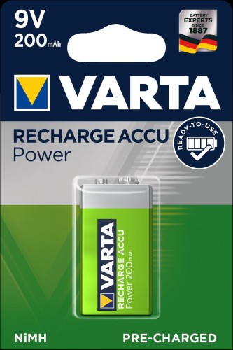 Akumulator VARTA Power Accu 200mAh 6F22/9V 1szt - 969812