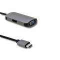 Kabel adapter Qoltec USB 3.1 C / HDMI | VGA - 1124894