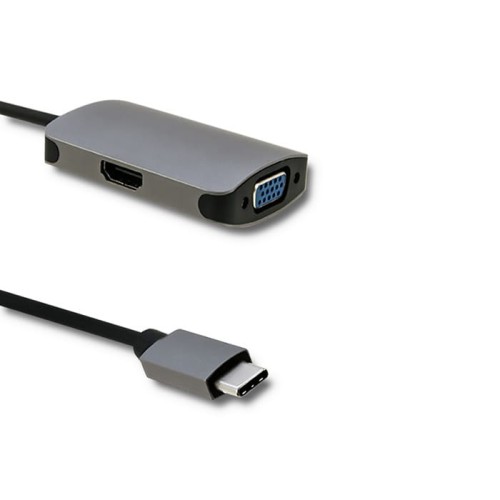 Kabel adapter Qoltec USB 3.1 C / HDMI | VGA - 1124894