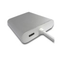 Kabel adapter Qoltec USB 3.1 typC M / HDMI A F + USB 3.0 A F + RJ45 F + PD - 1124898