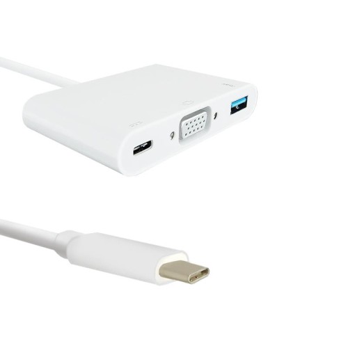 Kabel USB Qoltec 3.1 typCM / VGA F+USB 3.0+USB C - 973736