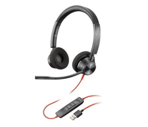 Słuchawki z mikrofonem Poly Blackwire 3320 USB-A czarne - 1369373