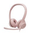 Słuchawki z mikrofonem Logitech H390 USB Computer Headset różowe - 1525424