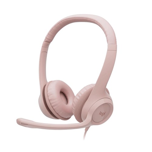 Słuchawki z mikrofonem Logitech H390 USB Computer Headset różowe - 1525424
