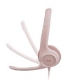 Słuchawki z mikrofonem Logitech H390 USB Computer Headset różowe - 1525426