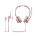 Słuchawki z mikrofonem Logitech H390 USB Computer Headset różowe - 1525428