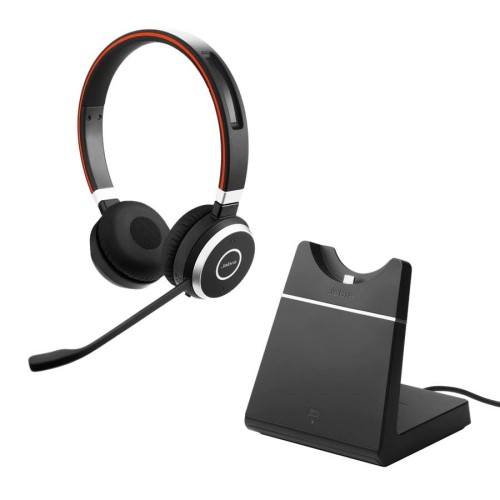 Słuchawki bezprzewodowe z mikrofonem Jabra Evolve 65 MS Stereo + charging stand, Link 370 - 1368649